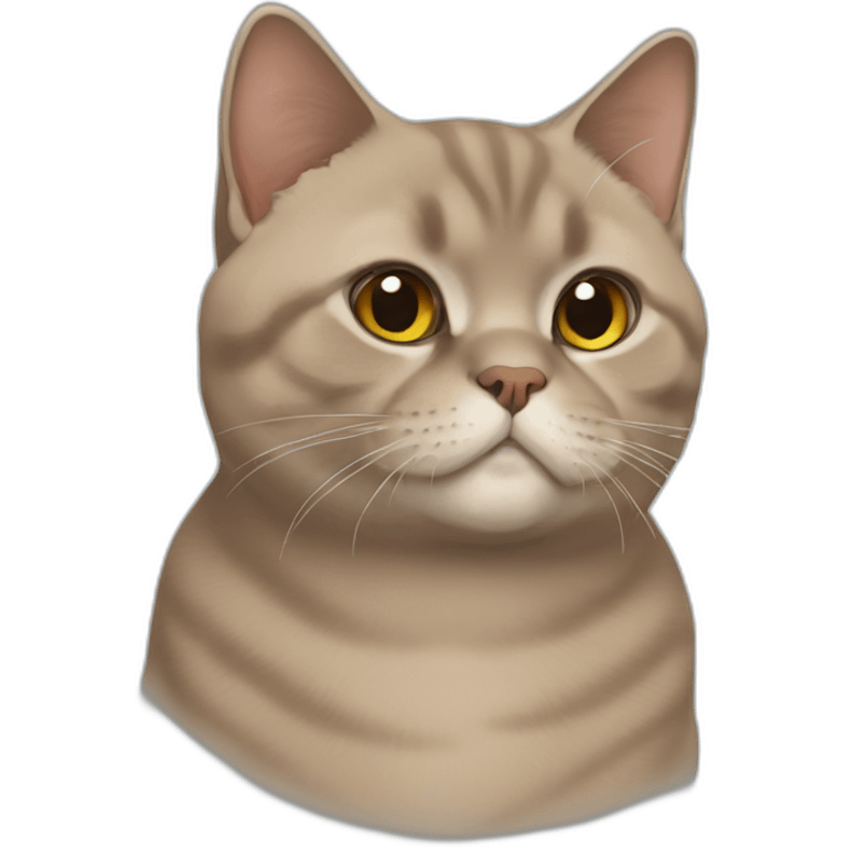 Brown british shorthair cat emoji