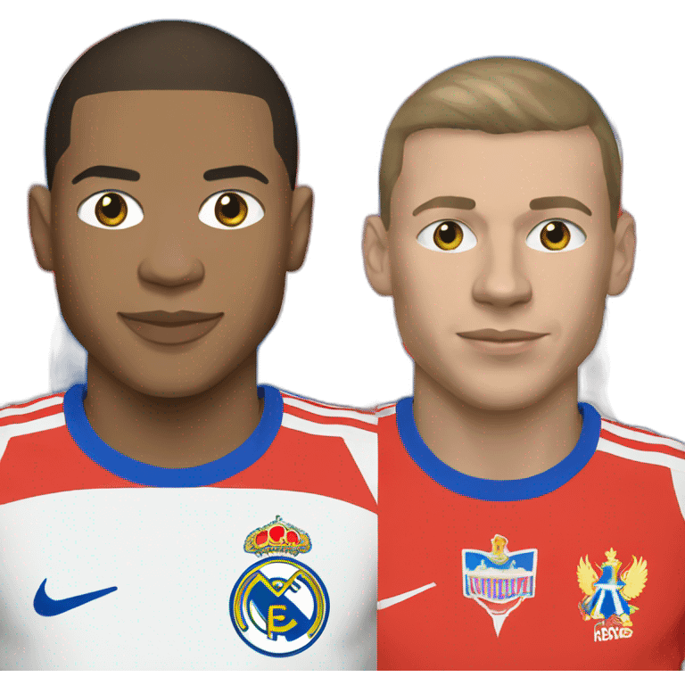 Mbappe and russia emoji