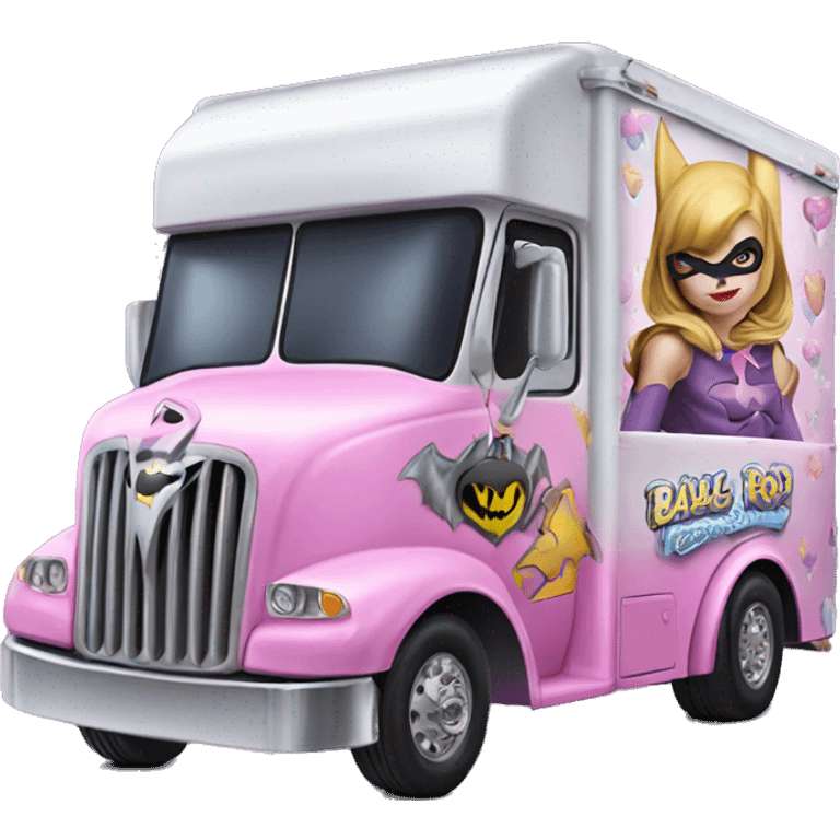 Batgirl’s fastest hot rod tri-axle ice cream truck  emoji