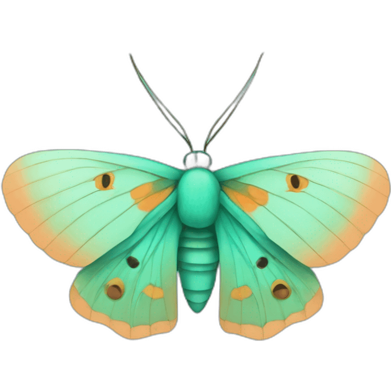 Turquoise moth emoji