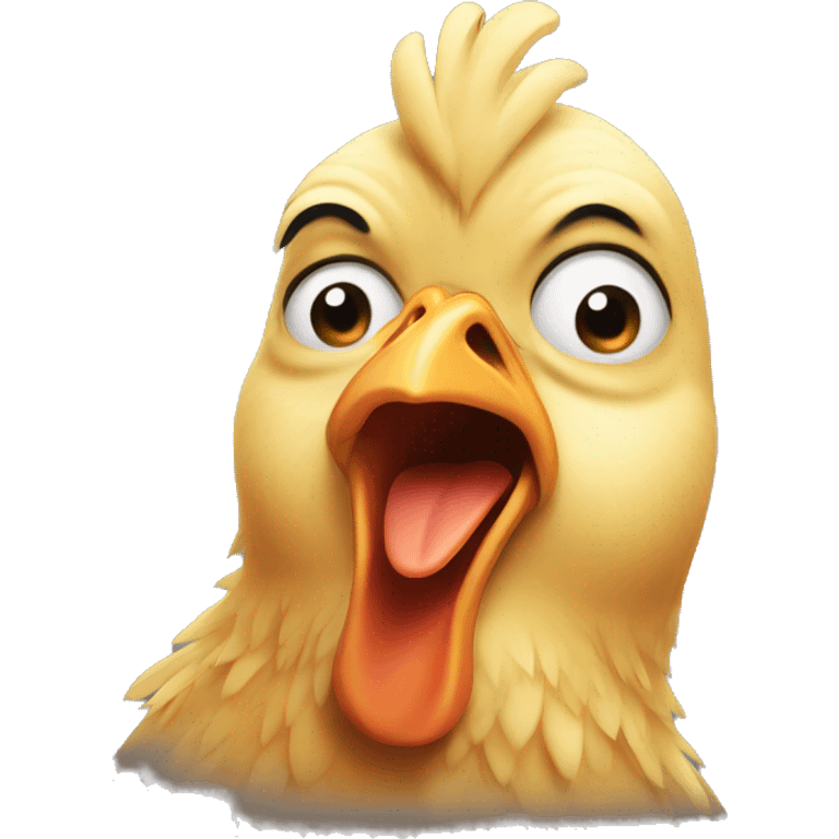 Stressed Chicken emoji