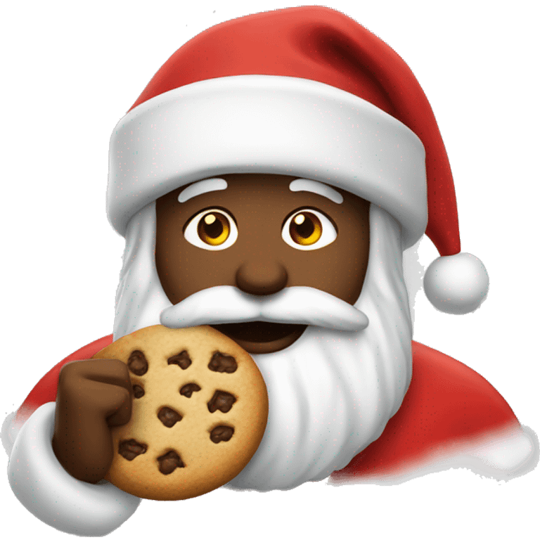 Santa eating cookies emoji