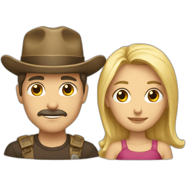 Hombre ovni y mujer rubia emoji