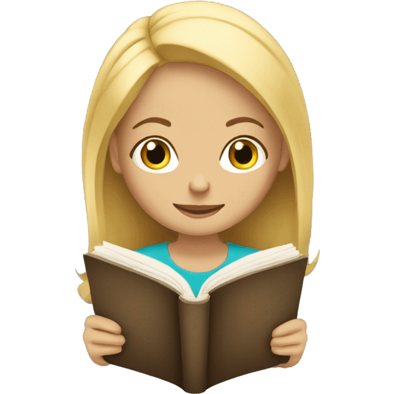 blonde girl reading emoji