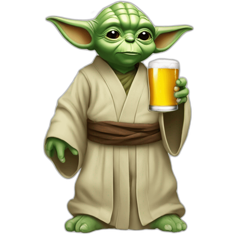 Yoda boit une bière emoji