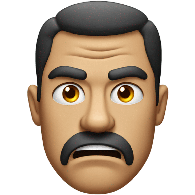 guy making a furious brow face emoji emoji