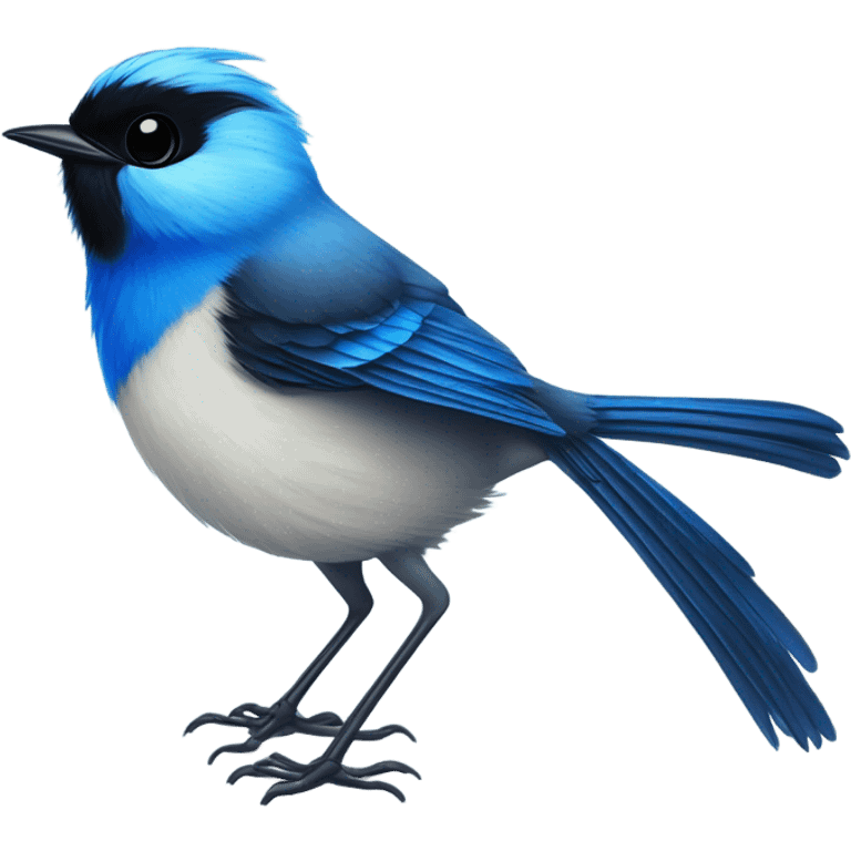  Blue Fairy wren bird emoji