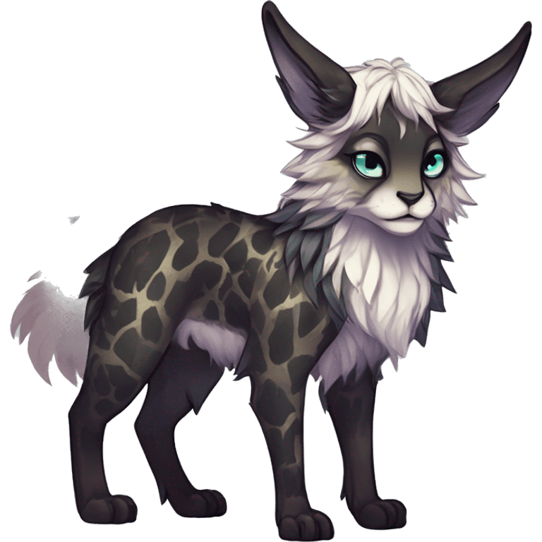 Cool cute Kawaii edgy fantasy shiny animal  fursona Fionbri vernid by griffsnuff & LiLaiRa & Falvie full body emoji