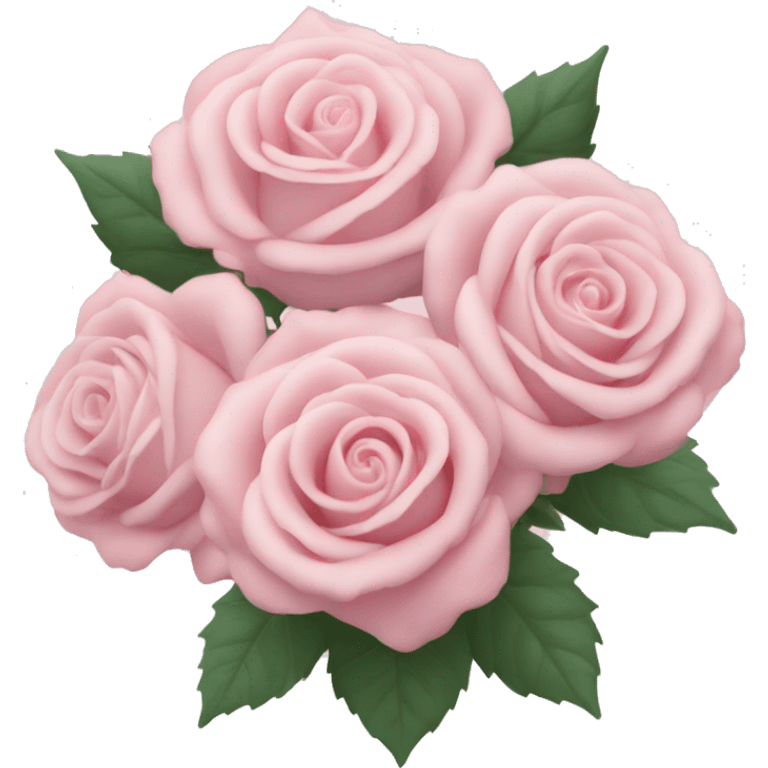 pastel pink winter rose bouquet emoji