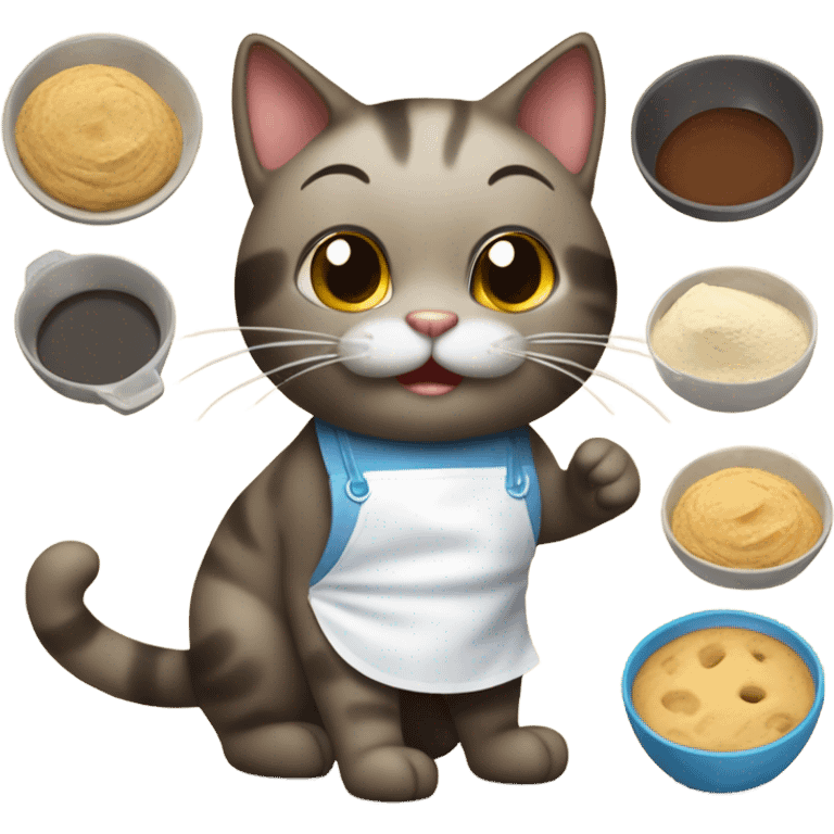 Cat making cookies  emoji