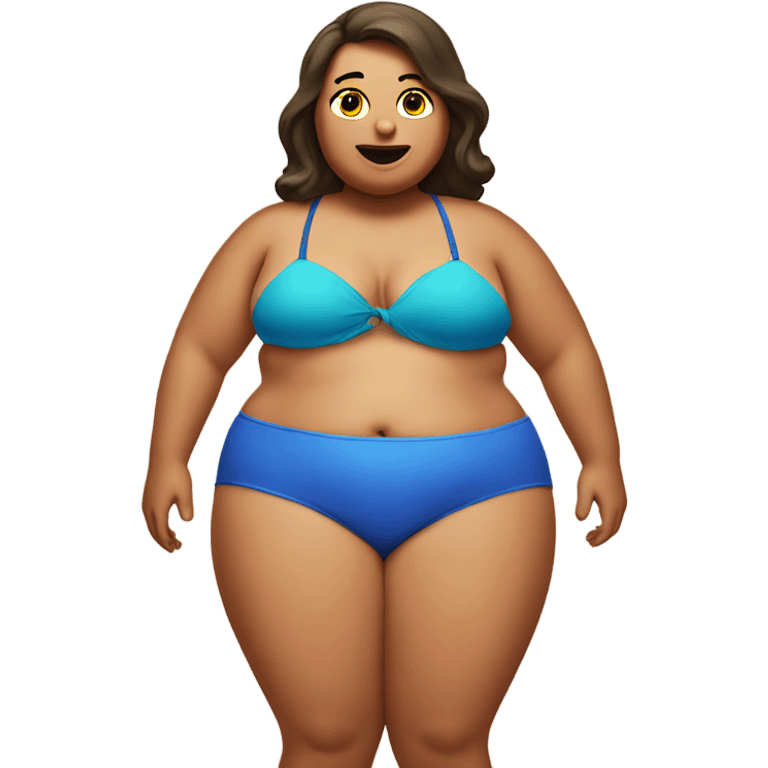 Fat girl in bikini emoji