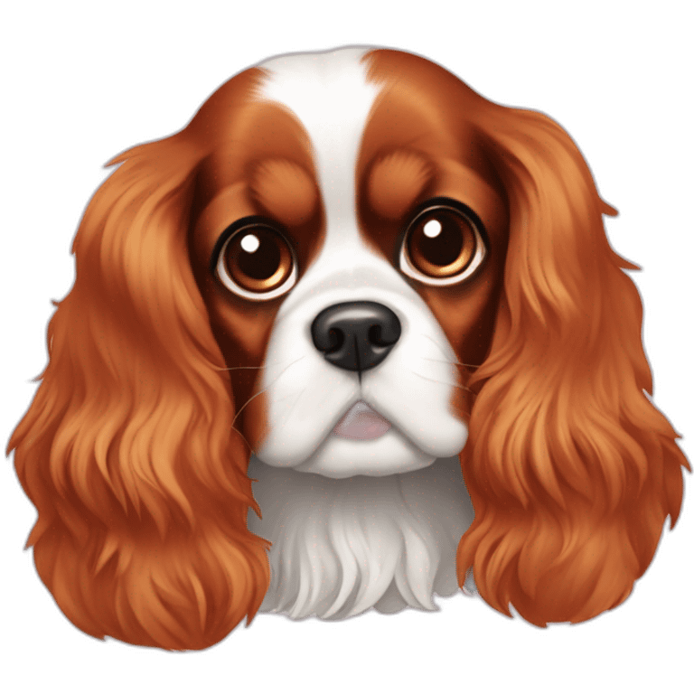 Cavalier King Charles tricolor  emoji