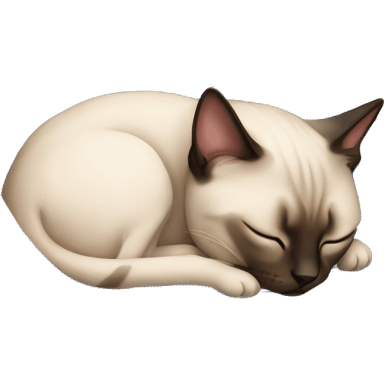 Sleeping siamese cat in a ball emoji