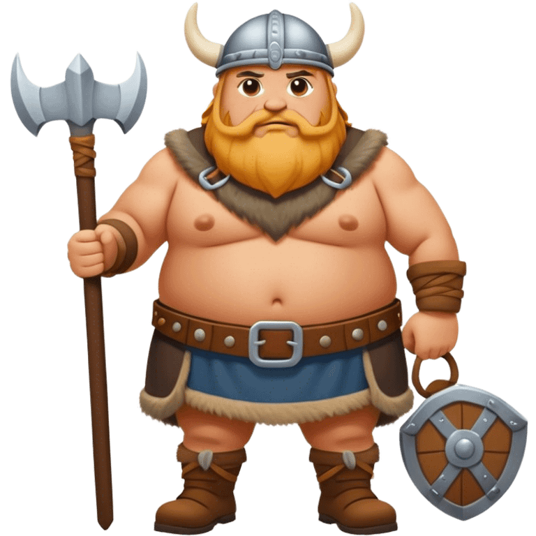 fat road builder full body as a viking emoji