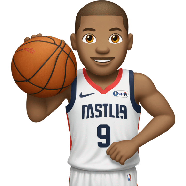 Mbappé qui joue au basket  emoji