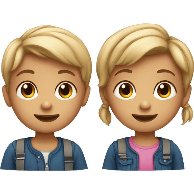 Twins boy and girl emoji