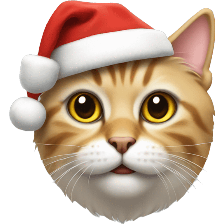 Cat with santa hat emoji