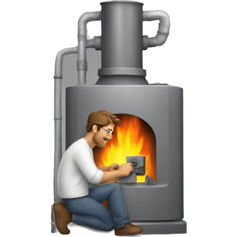 Guy working on furnace  emoji