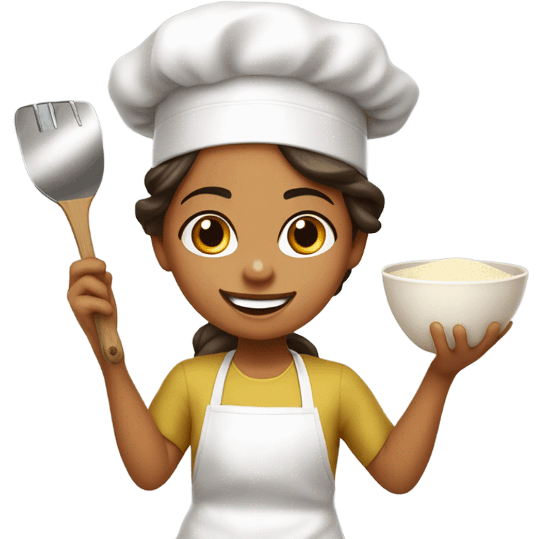 A girl baking emoji