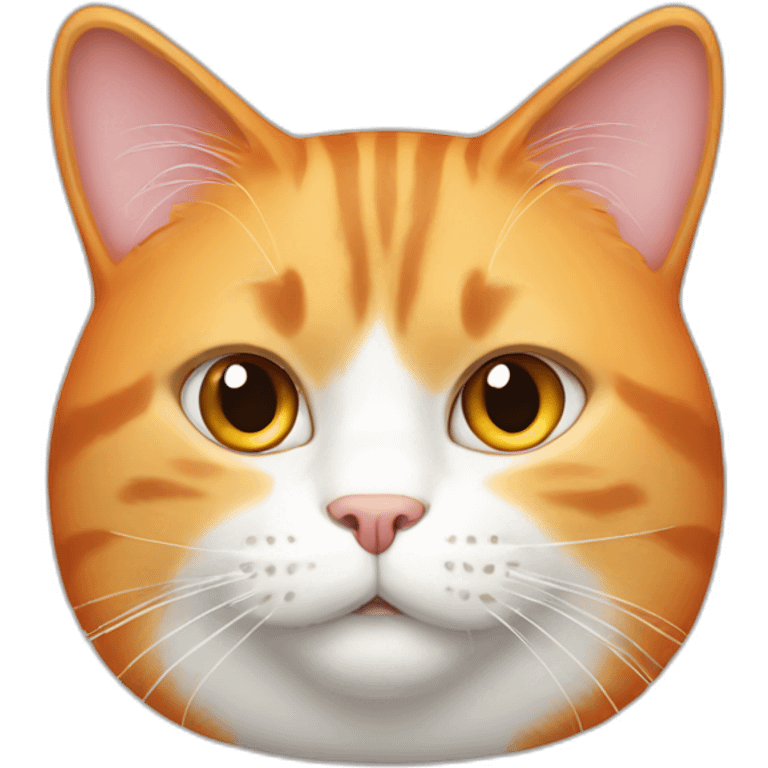 orange and white fat cat emoji