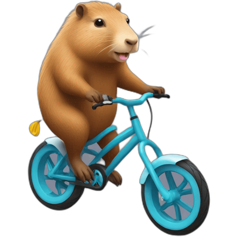 capybara riding sport bike emoji