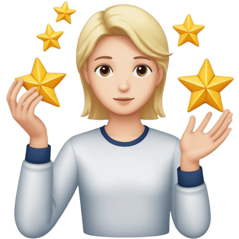 choosing a star with your hand  emoji