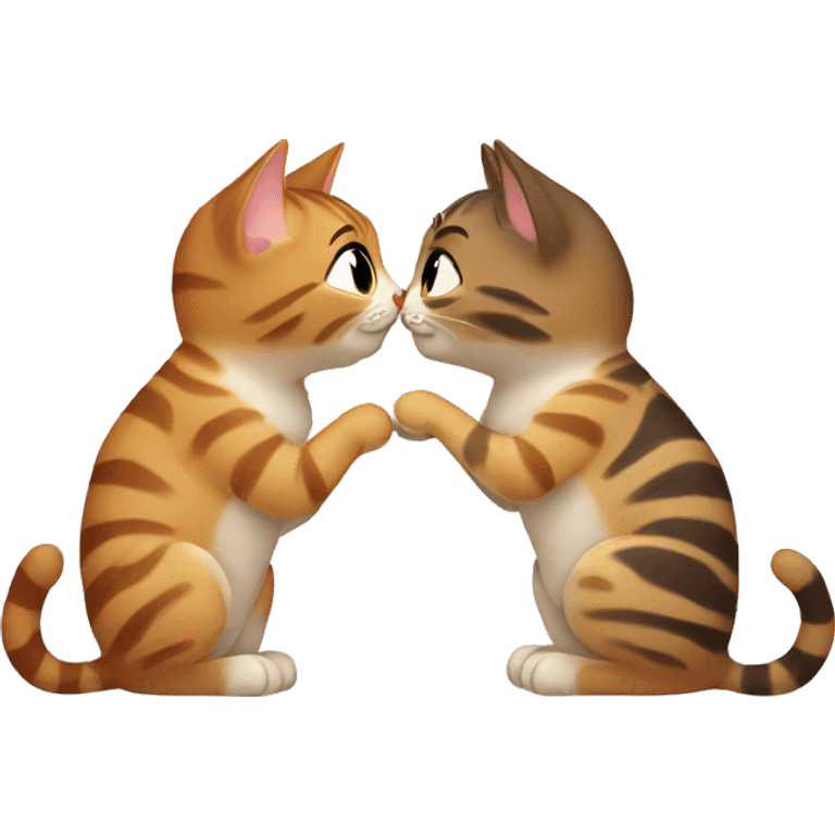 two cats kissing emoji