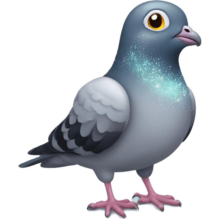 pigeon with sparkling eyes emoji