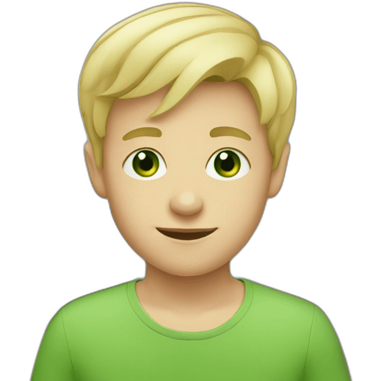 BLONDE BOY WITH GREEN EYES & SHORT HAIR emoji