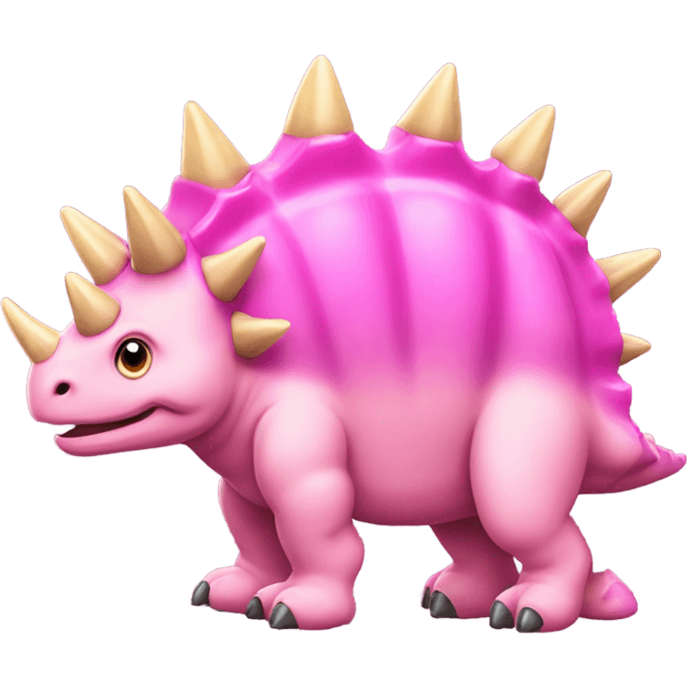 Stegosaurus pink emoji