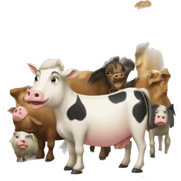 poster for animal farm emoji