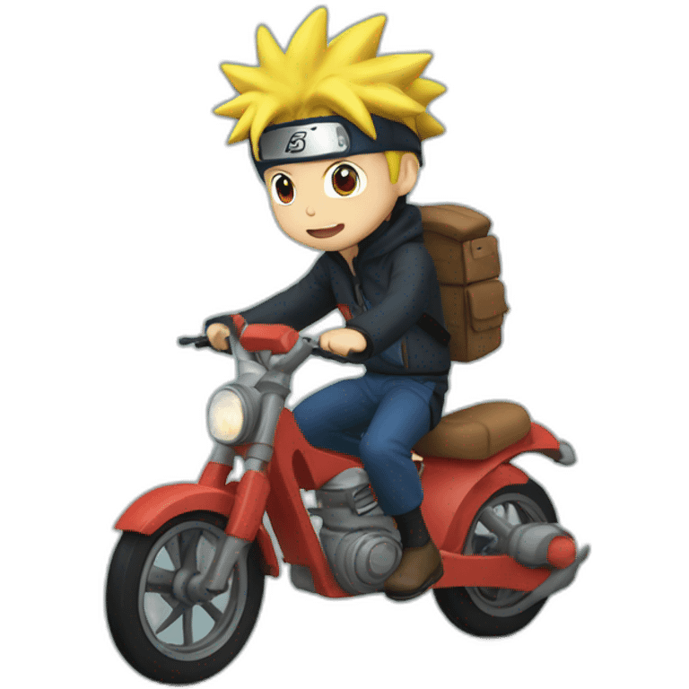 Naruto ridding bike emoji