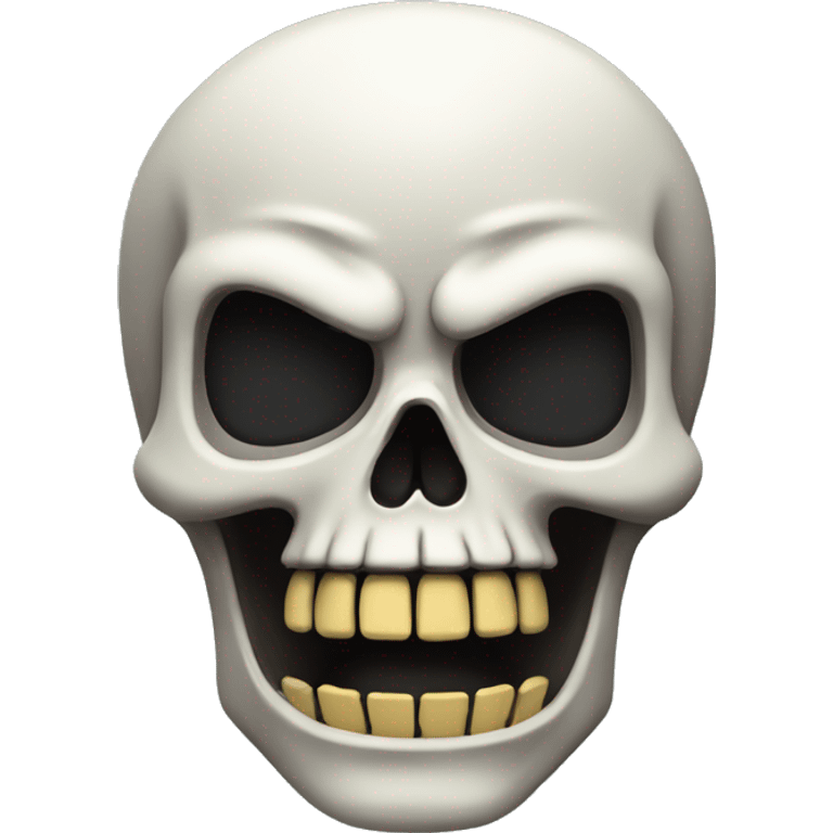 Angry swearing skeleton emoji