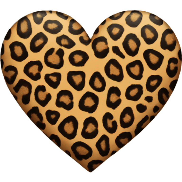 Heart with leopard print emoji