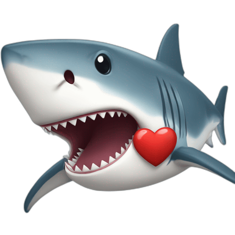 Shark with heart emoji