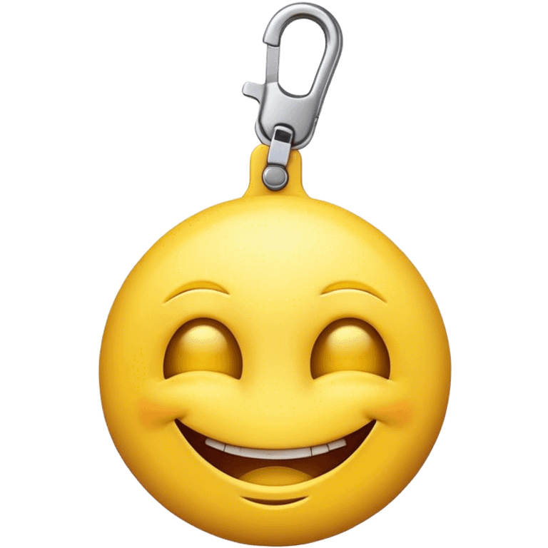 blinking smiley with an zipper on a white background emoji