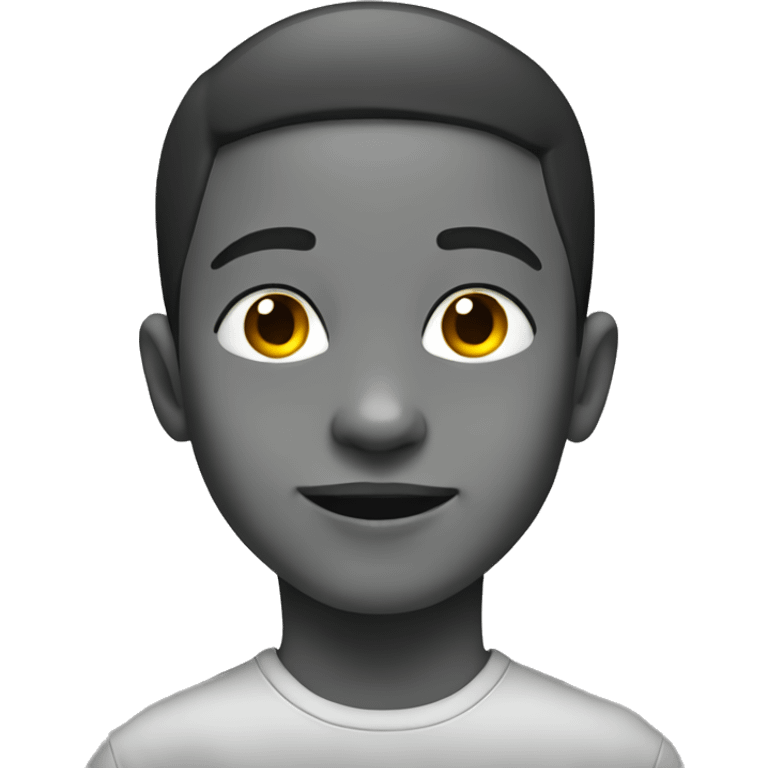 greyscale portrait of a boy emoji