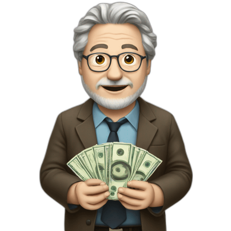 silly kolomoisky with money in hands emoji