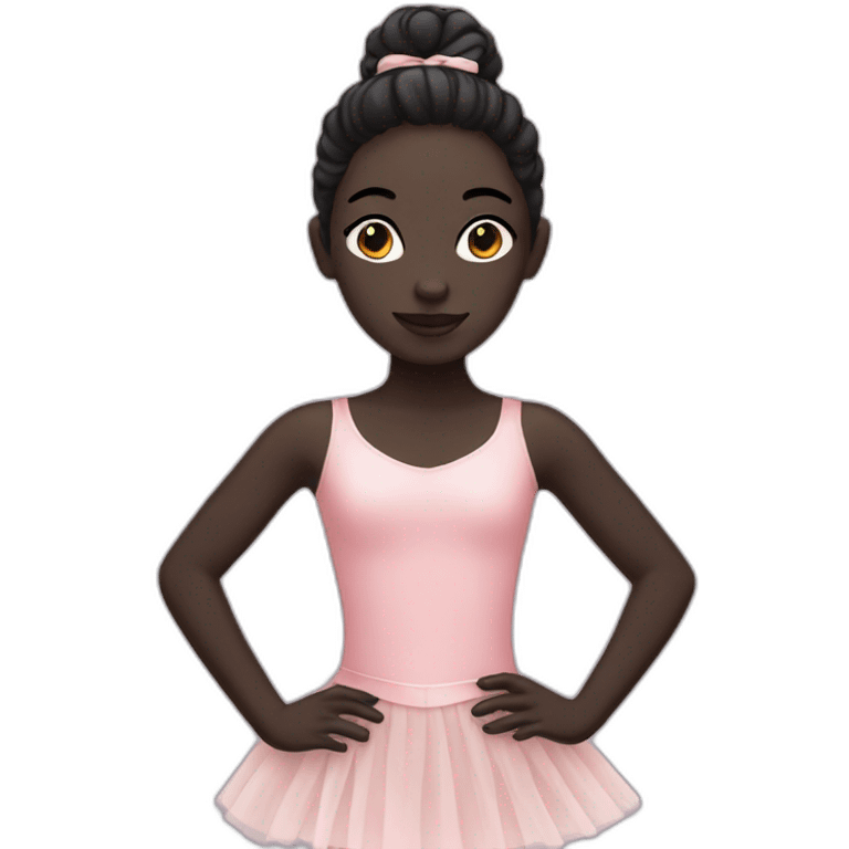 ballerina with black skin  emoji