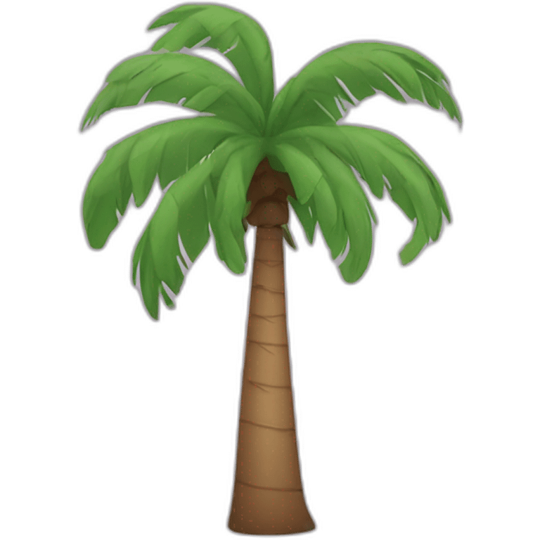 sentient palm tree with t shirt and arms emoji