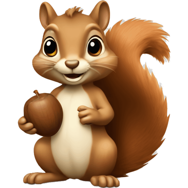 squirrel holding an acorn  emoji