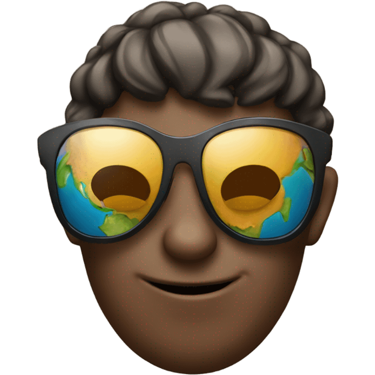 Earth with sunglasses  emoji