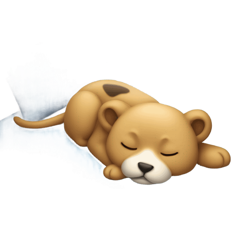 cute animal laying down sleeping emoji