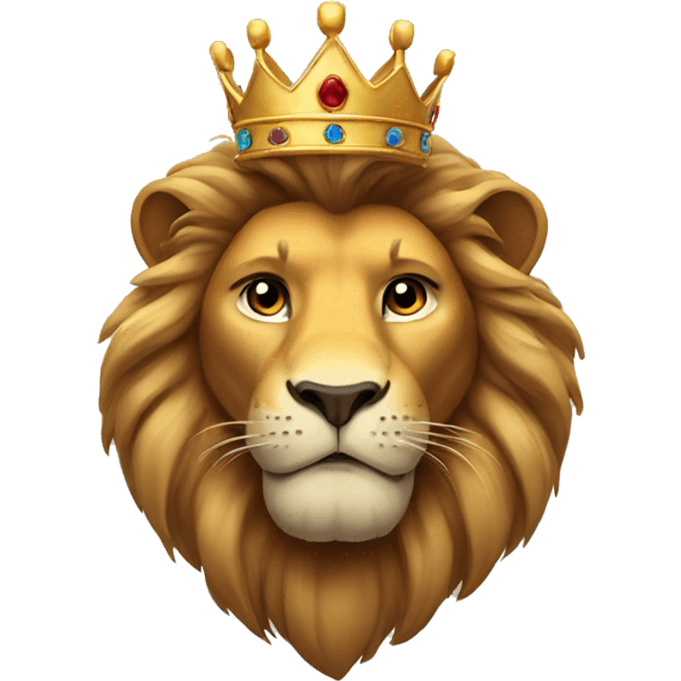 lion and king crown emoji