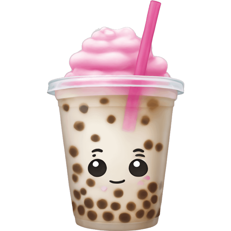 A bubble tea with a bow emoji