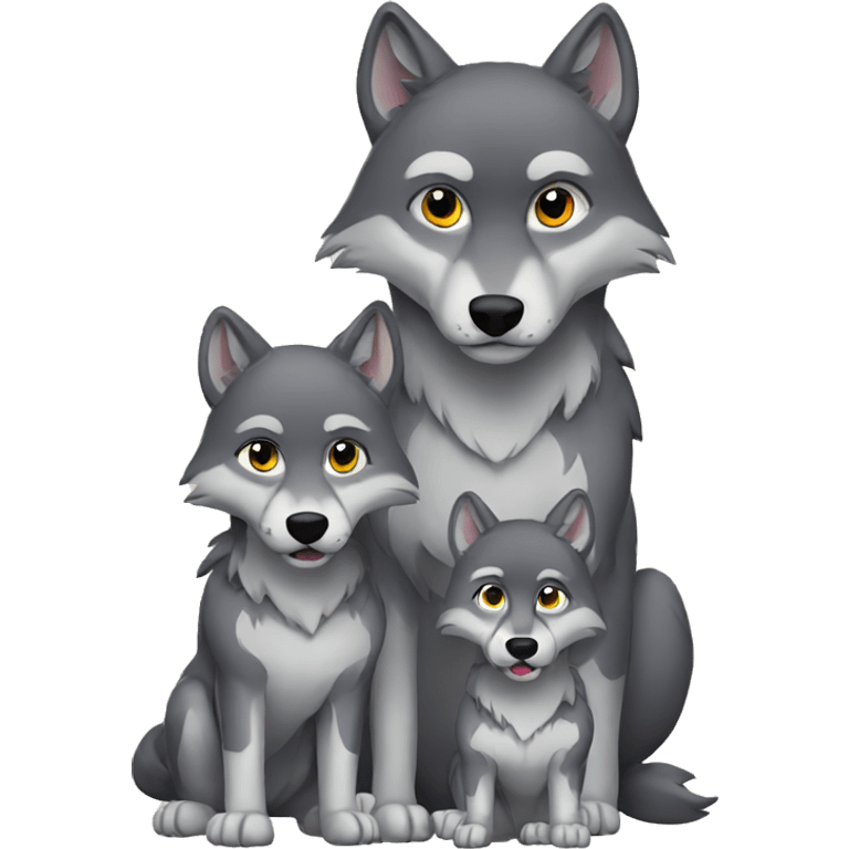 wolf family emoji