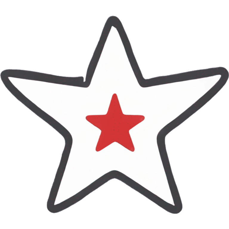 A flag emoji of a horizontal tricolor of black, white, and purple. In the center of the flag is a red five-pointed star emoji