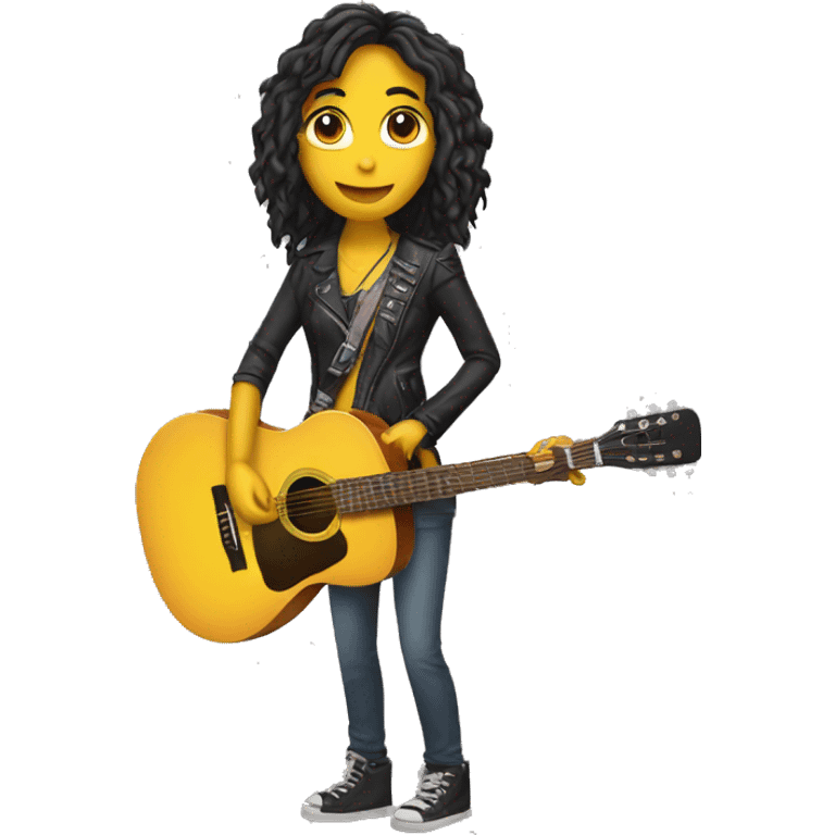 chica guitarra  emoji