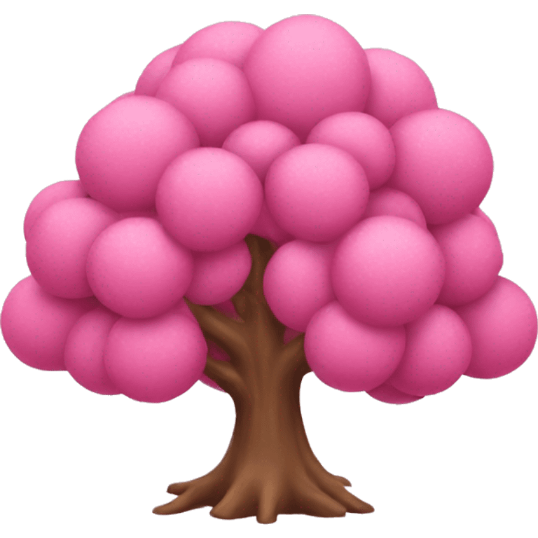 pink tree with ornaments emoji