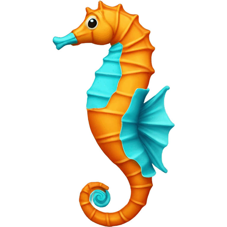 Sea horse thats orange looking right emoji